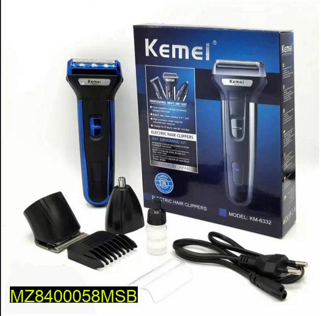 KEMEI 3 In 1 Rechargeable Electric Shaver